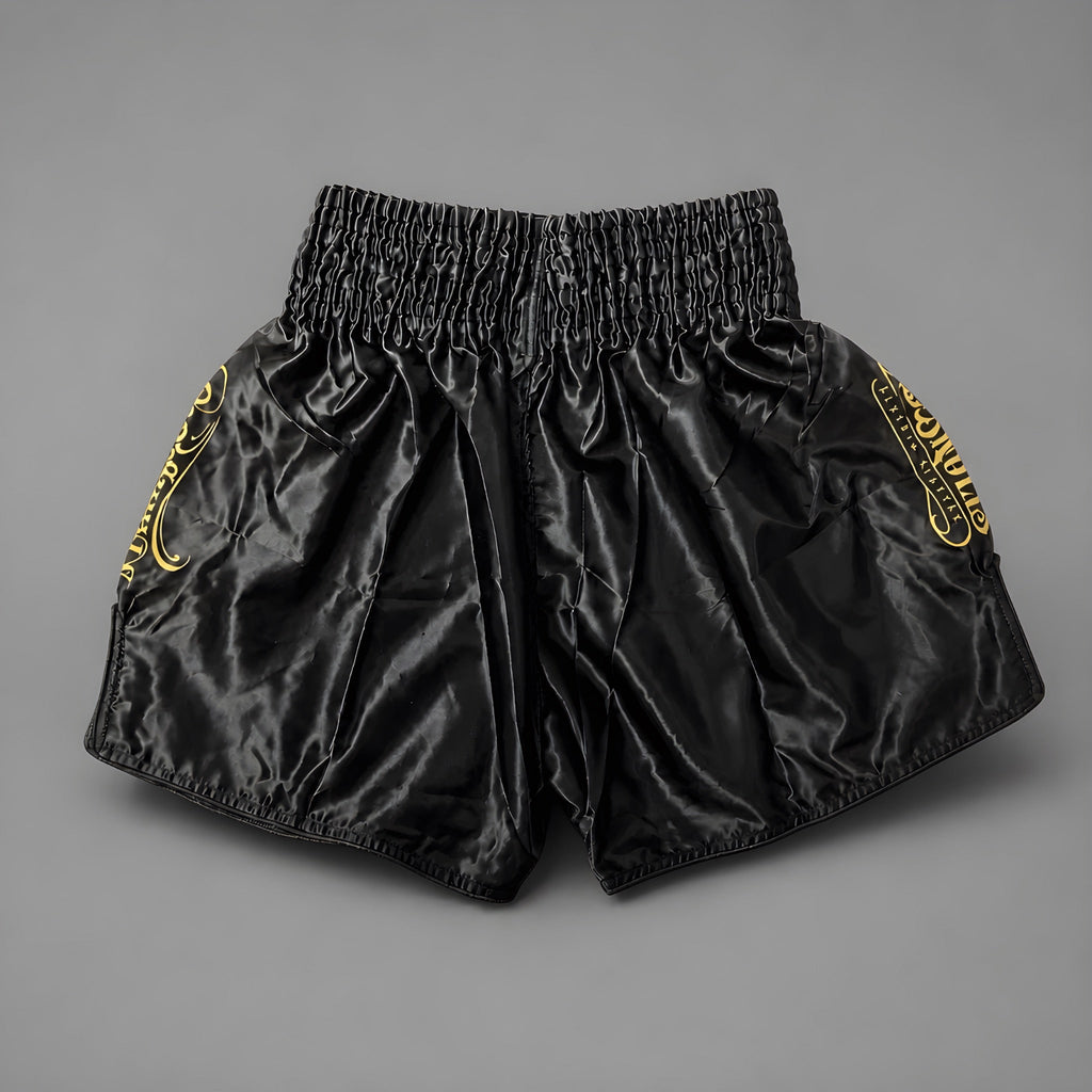 Pantalón Kill Code Muay Thai Shorts Old Skulls parte trasera 